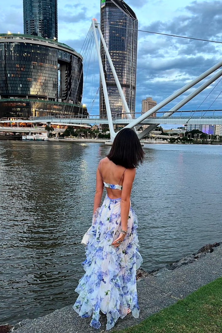 Odessa Trendy Ruffle Strappy Maxi Dress - Elena Harper