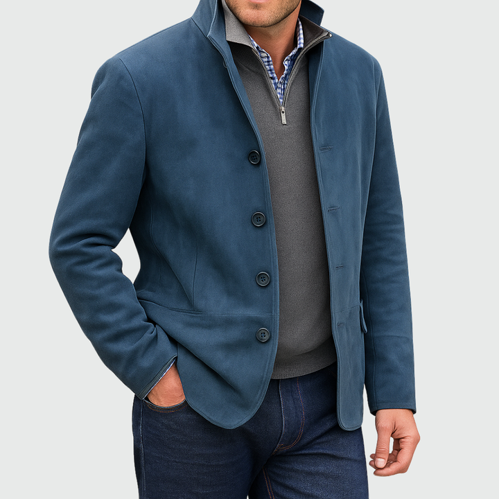 Ferdinando - Classic Button-Down Suede Blazer