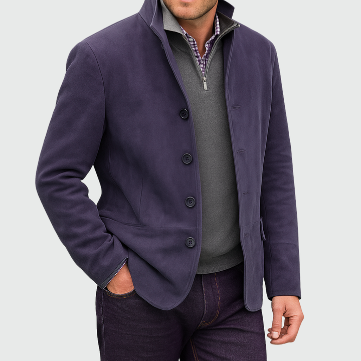 Ferdinando - Classic Button-Down Suede Blazer