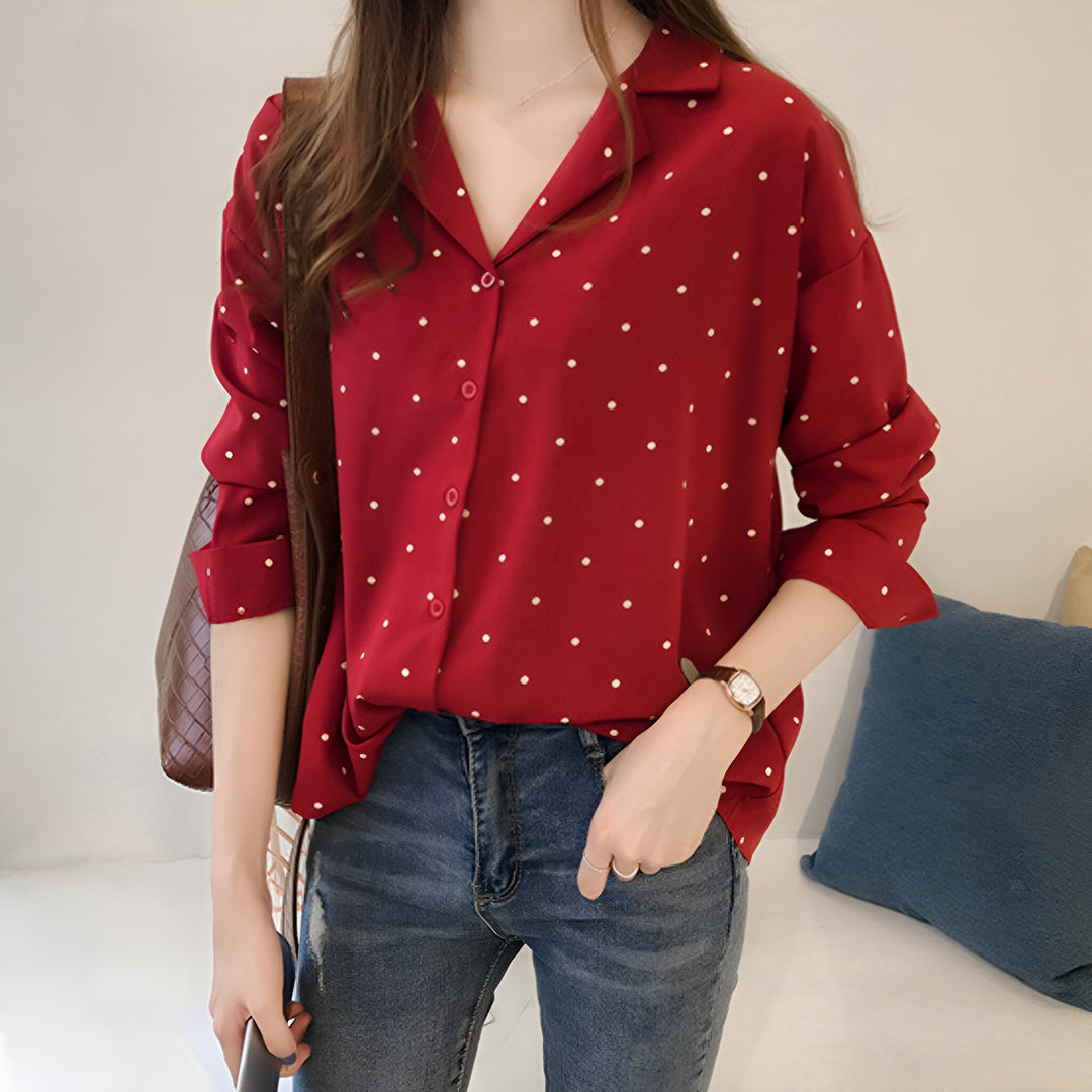 Clivia - Blouse with Dots for Women
