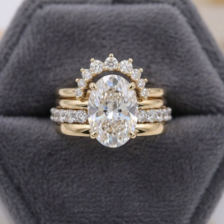 Elegant European Style Stacked Zirconia Diamond Ring - Elena Harper
