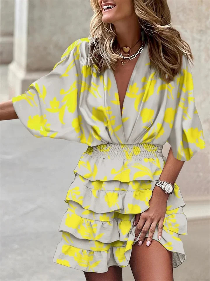 Yara - Floral Dress with Playful Ruffles