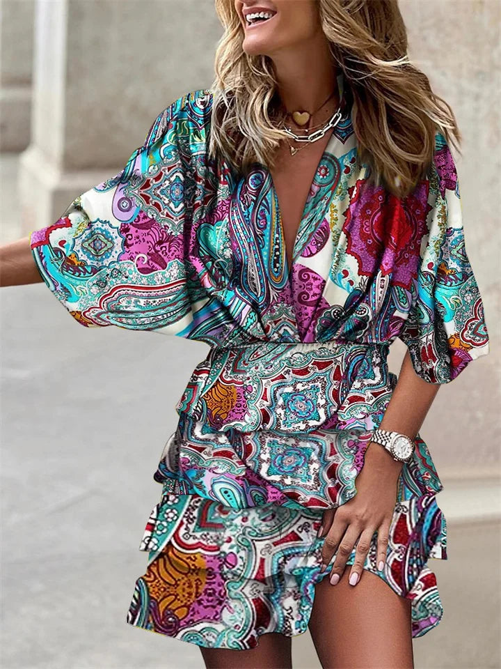 Yara - Floral Dress with Playful Ruffles
