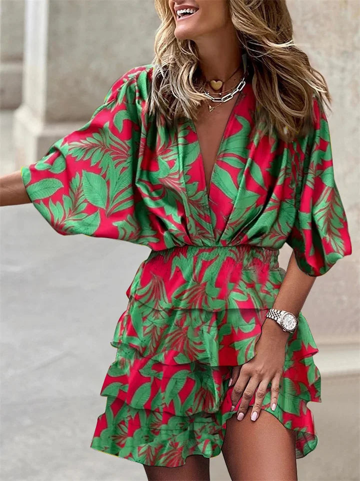 Yara - Floral Dress with Playful Ruffles