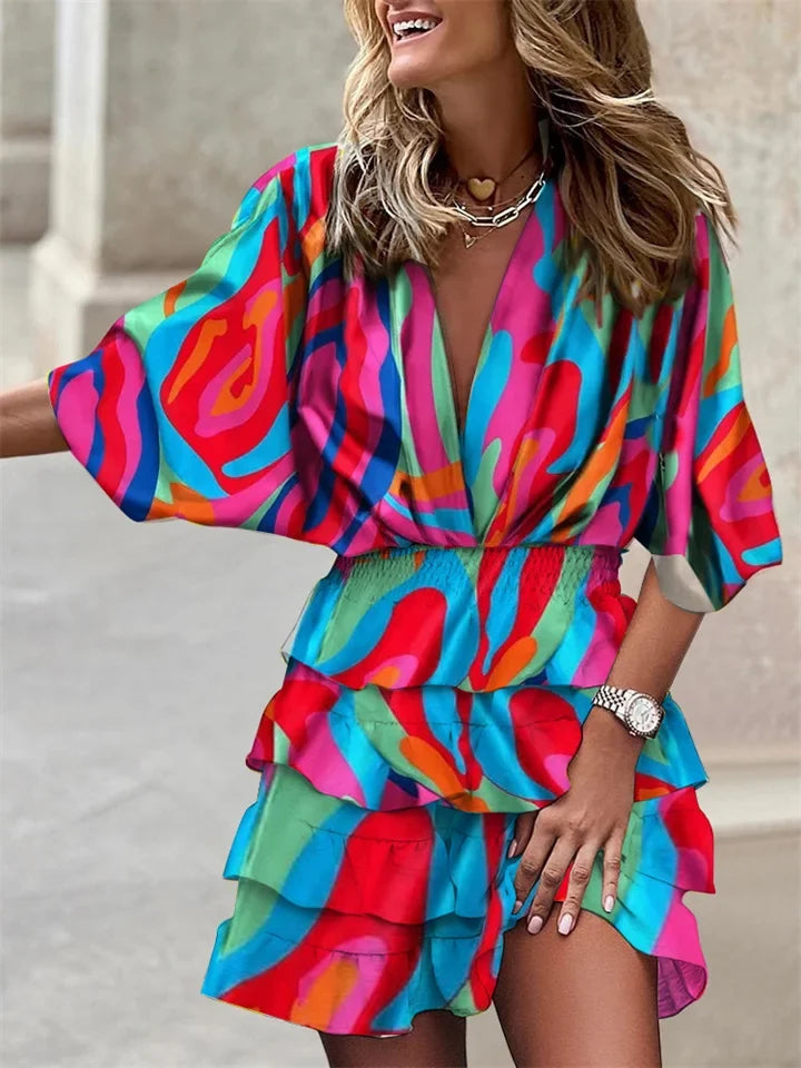 Yara - Floral Dress with Playful Ruffles