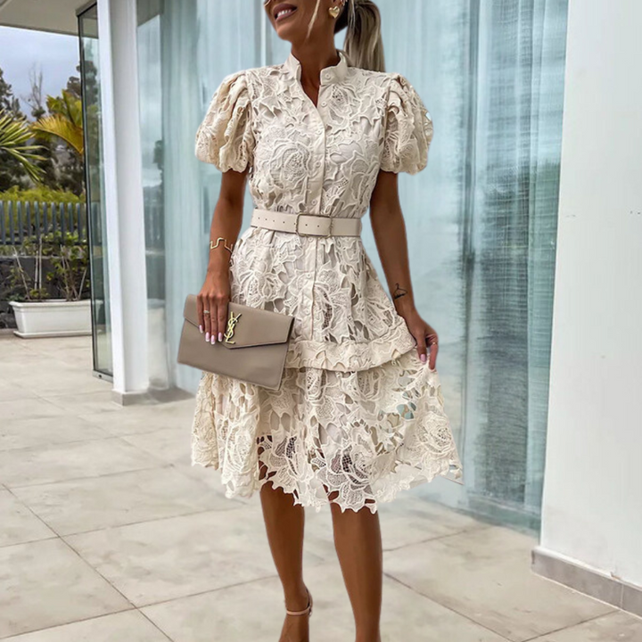 Elegant Mini Lace Dress for Women Sidra, view 6 - Elena Harper