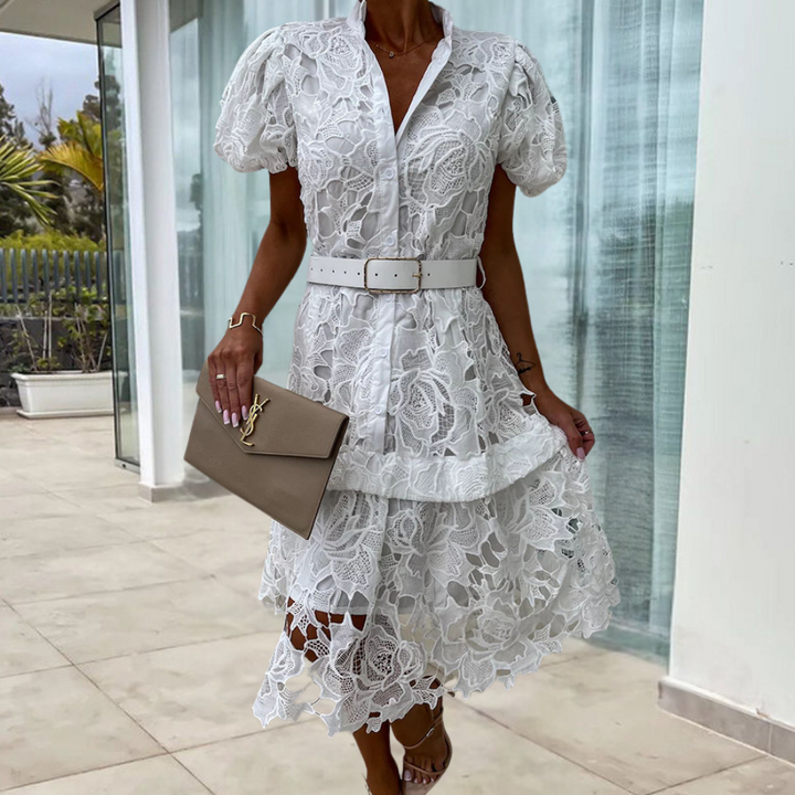 Elegant Mini Lace Dress for Women Sidra, view 8 - Elena Harper