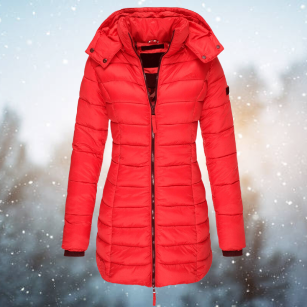 Nicole | Women's Long Puffer Jacket with Hood for Winter