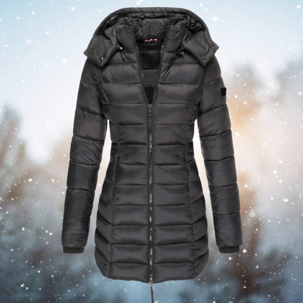 Nicole | Women's Long Puffer Jacket with Hood for Winter