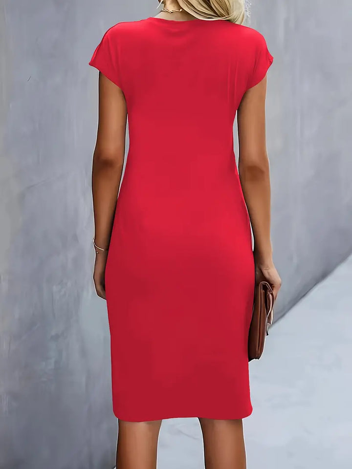 Katrien – Timeless Midi Dress with Flattering Silhouette
