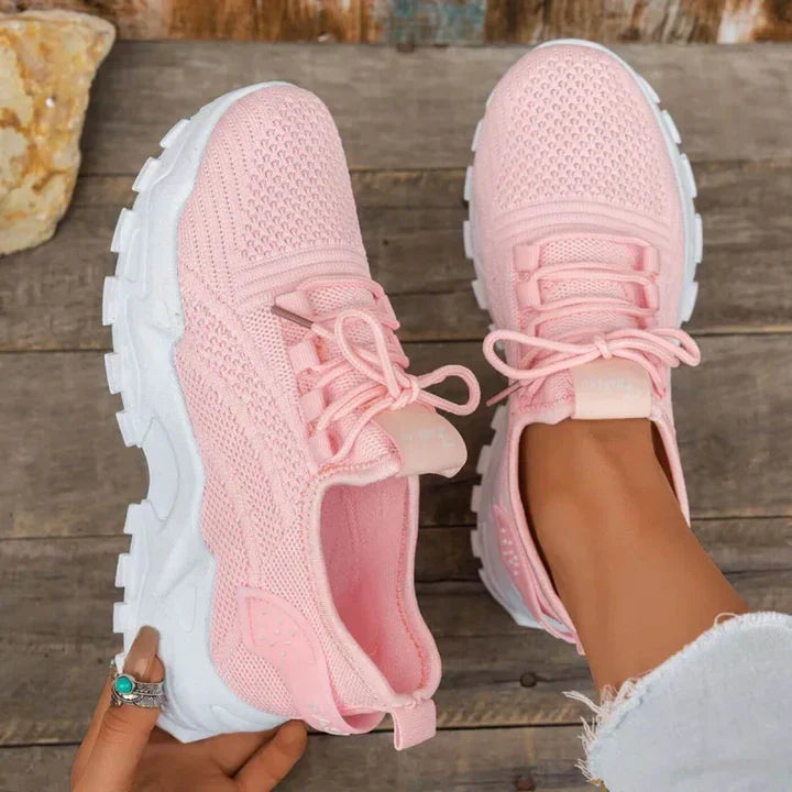 Novalie Orthopedic Sneakers with Breathable Knit Design, view 7 - Elena Harper