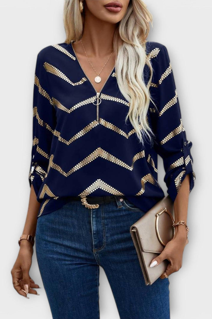 Elegant Women's Blouse – Timeless Cut and Refined Style