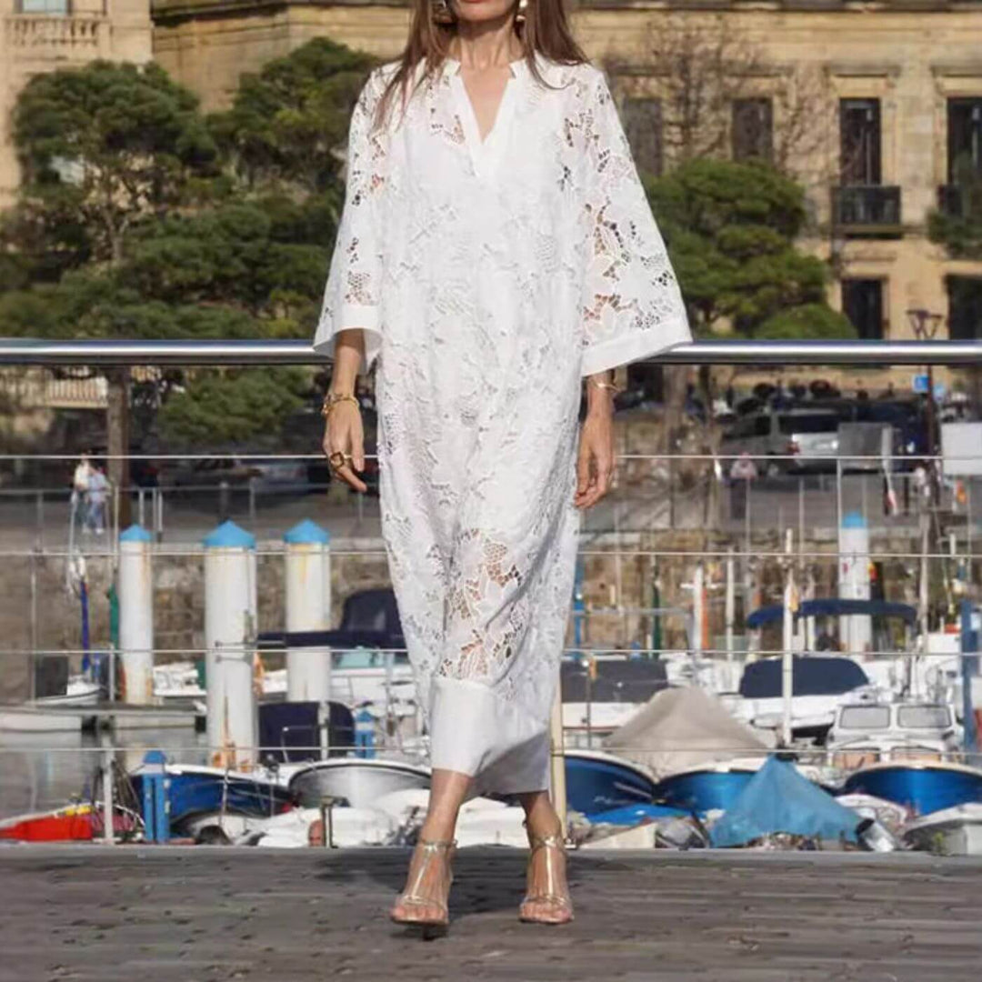 Emeli Summer Dress with Beautiful Lace - Elena Harper