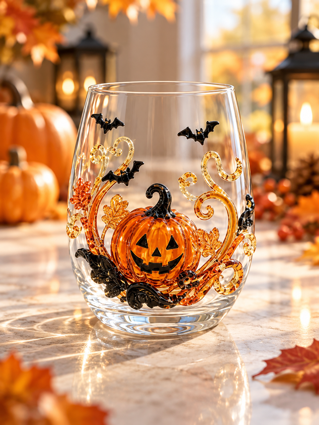 3D Halloween Decorative Glassware Collection