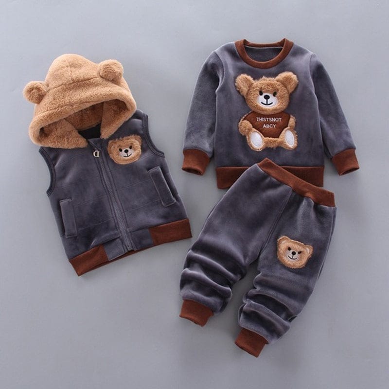Kids' Adorable Bear Outfit Set - Cozy & Stylish Clothing