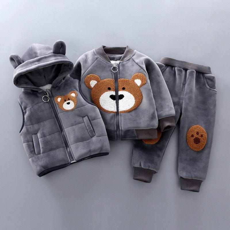 Kids' Adorable Bear Outfit Set - Cozy & Stylish Clothing