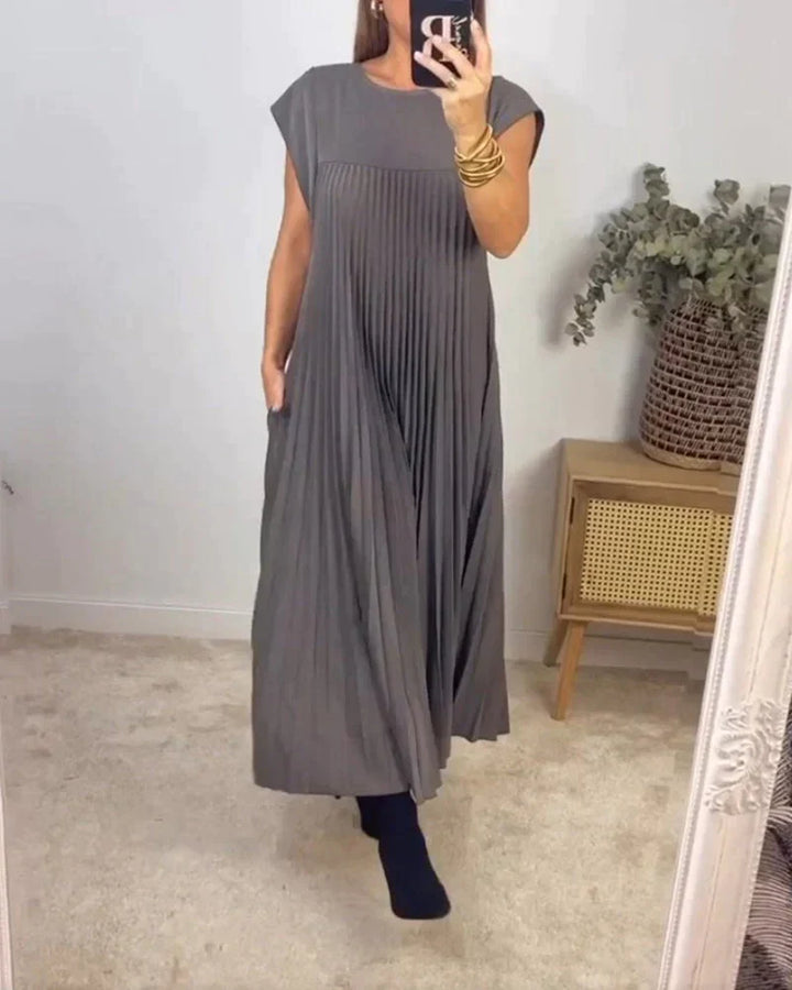 Tascha Sleeveless Pleated Dress - Elena Harper