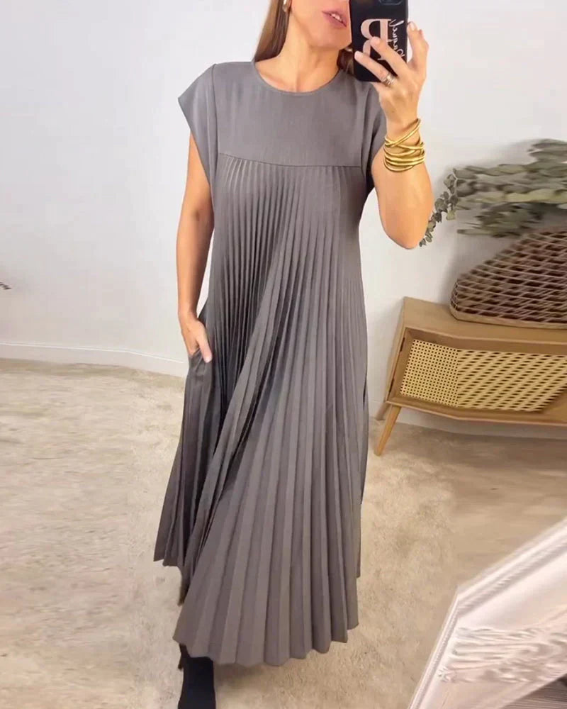 Tascha Sleeveless Pleated Dress - Elena Harper