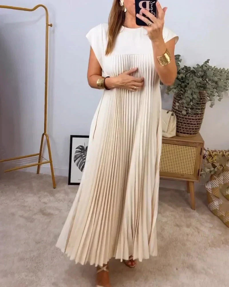 Tascha Sleeveless Pleated Dress - Elena Harper