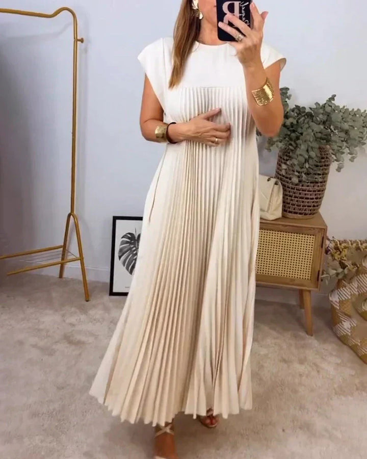 Tascha Sleeveless Pleated Dress - Elena Harper