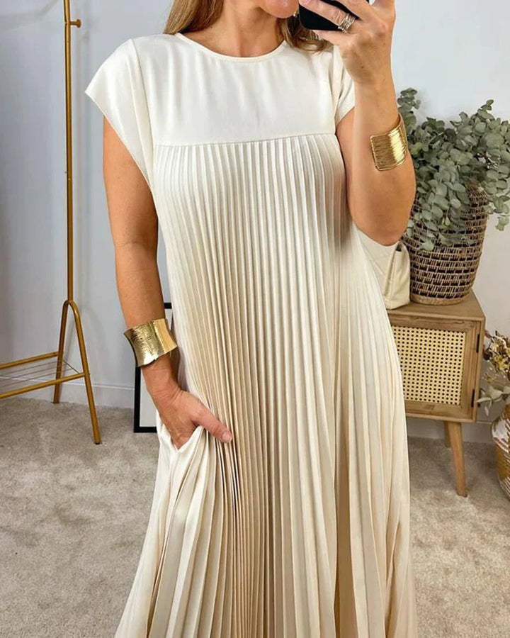 Tascha Sleeveless Pleated Dress - Elena Harper