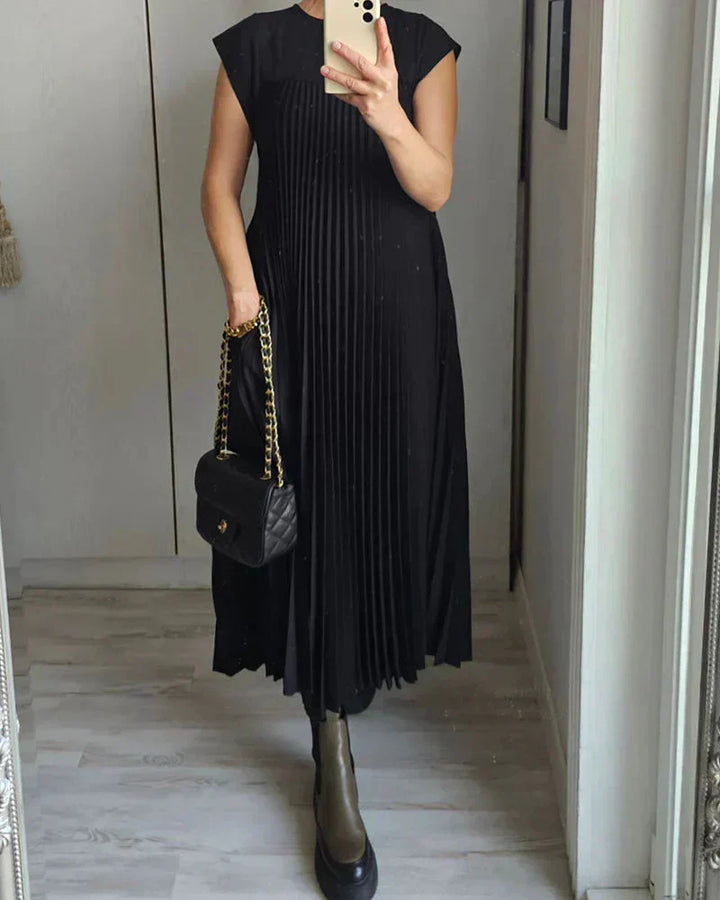 Tascha Sleeveless Pleated Dress - Elena Harper