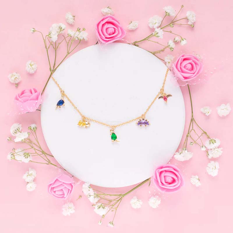Colored Pendant Necklace