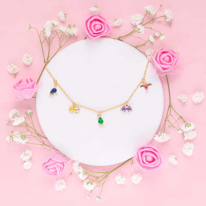 Colored Pendant Necklace
