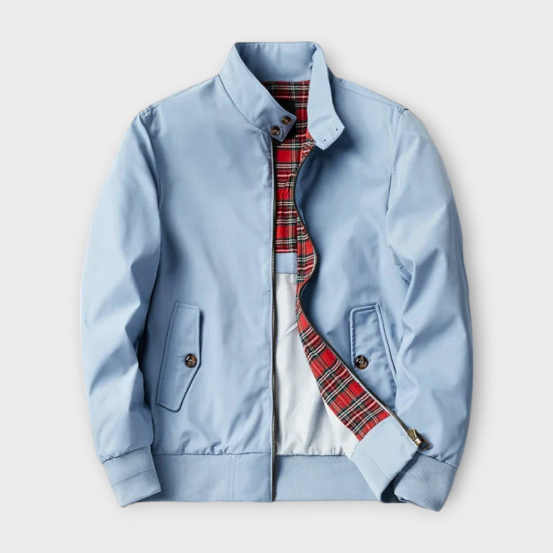 Lightweight Zip-Up Jacket for Men – High Collar Transitional Jacket