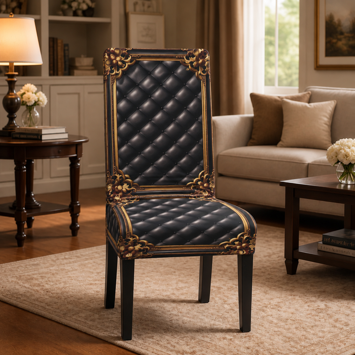 Chairistocrat Baroque Print Stretch Dining Chair Cover - Elena Harper