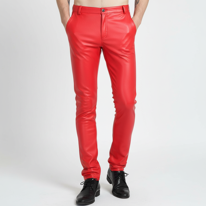 Faux Leather Men's Trousers - Oscar