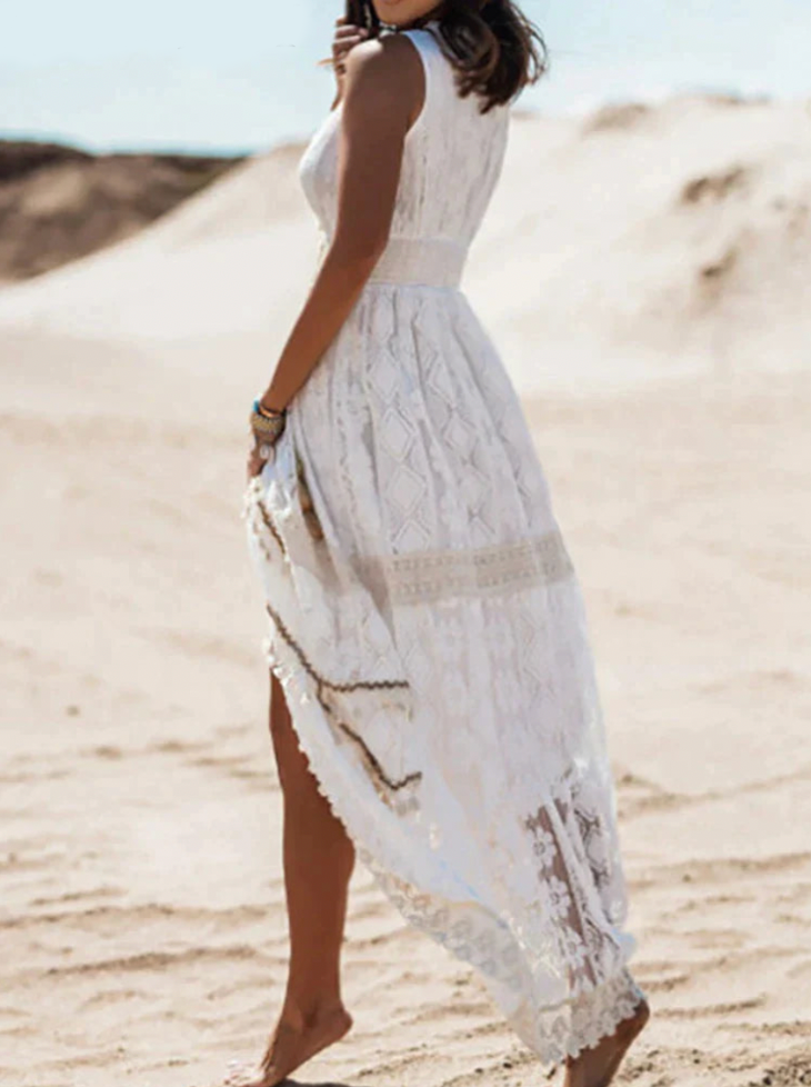 Festive Sleeveless Boho Maxi Summer Dress for Women - Karmina