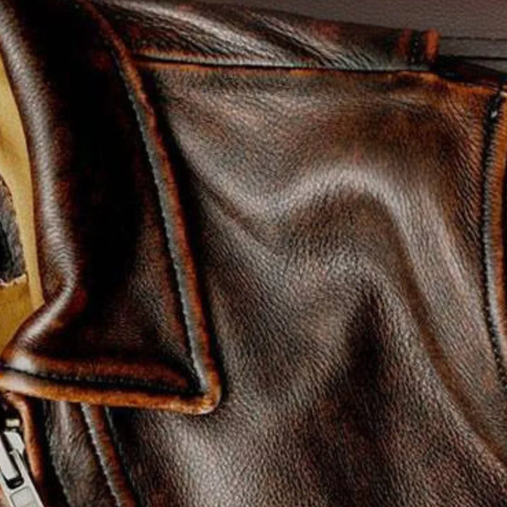 Retro Leather Jacket for Men, view 2 - Elena Harper