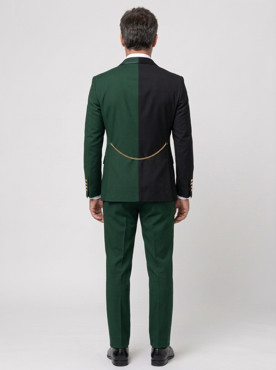 Men's Double-Breasted Pointed Lapel Two-Piece Suit