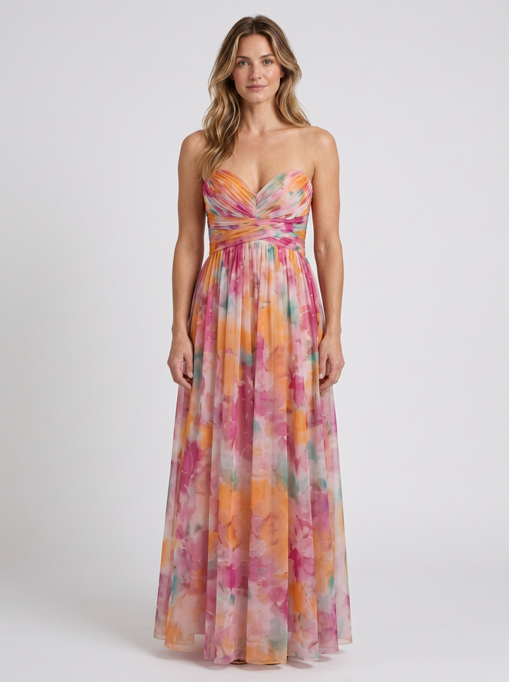 Fluid Maxi Wrap Dress for Women, view 4 - Elena Harper