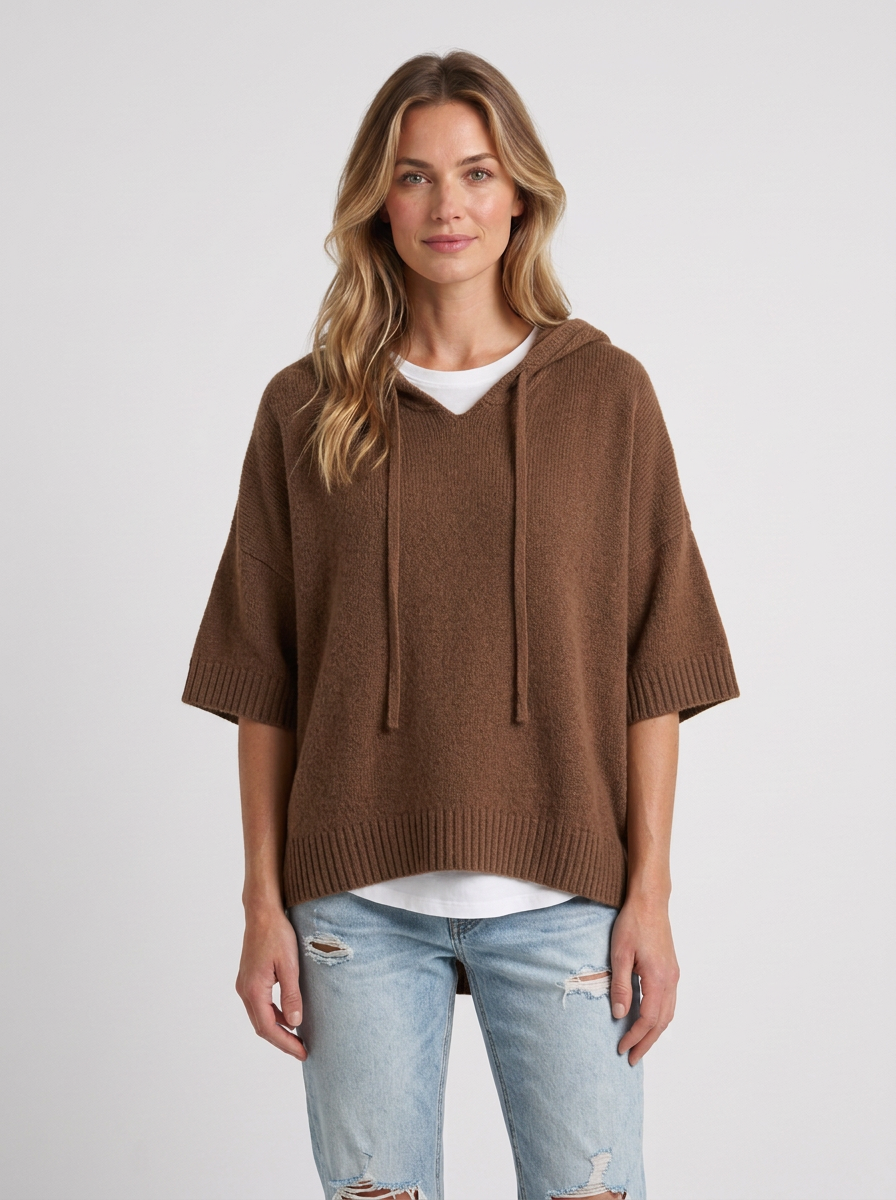 Oversized Cashmere-Touch Hoodie for Women