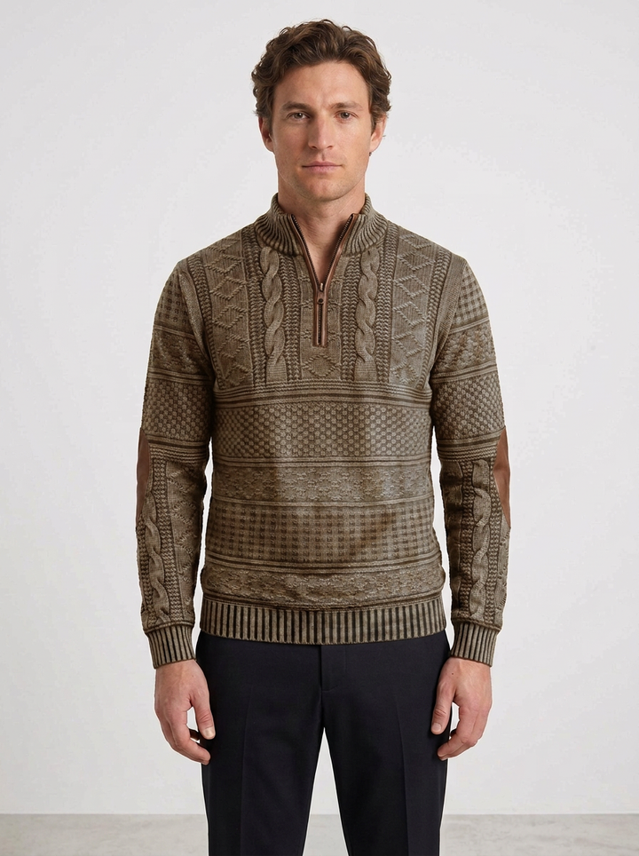 Casual Fit Zip Sweater with Urban Style for Men, view 5 - Elena Harper
