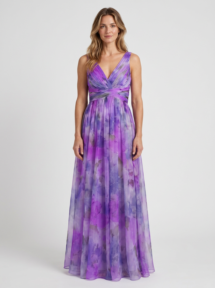 Fluid Maxi Wrap Dress for Women - Elena Harper
