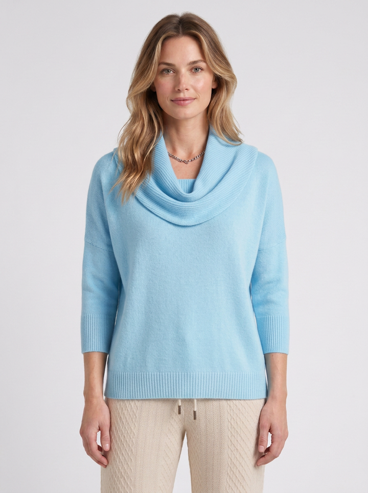 Draped-Neck Relaxed Jumper For Women