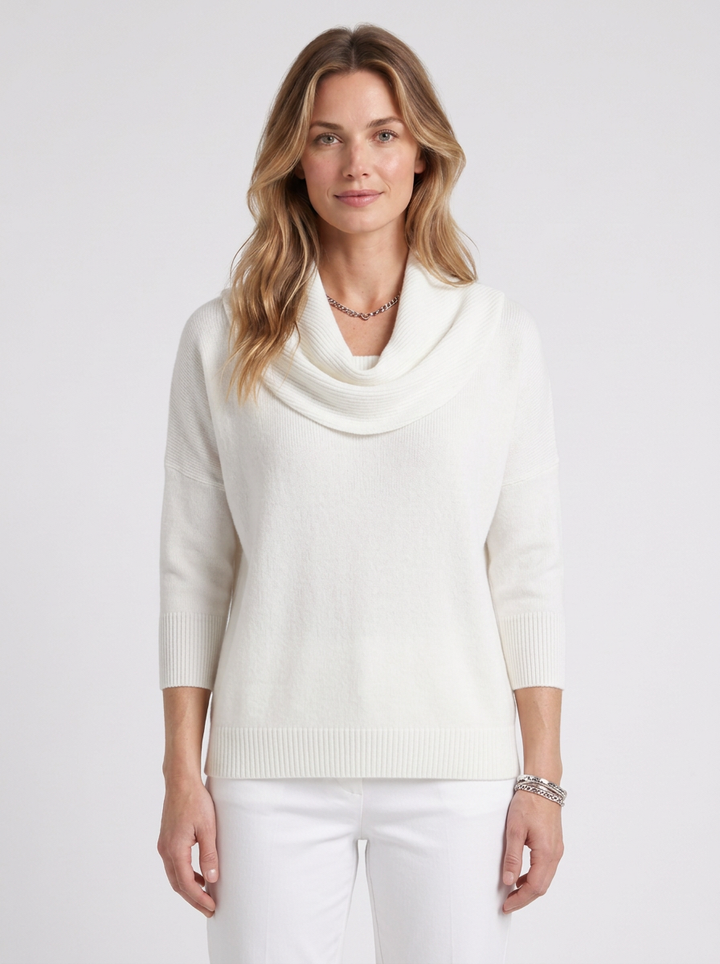 Draped-Neck Relaxed Jumper For Women