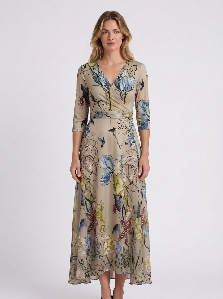 Midi Crossed Neck Dress for Women