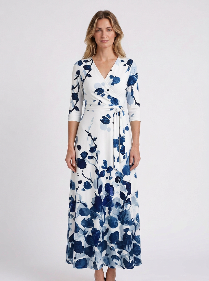 Midi Crossed Neck Dress for Women