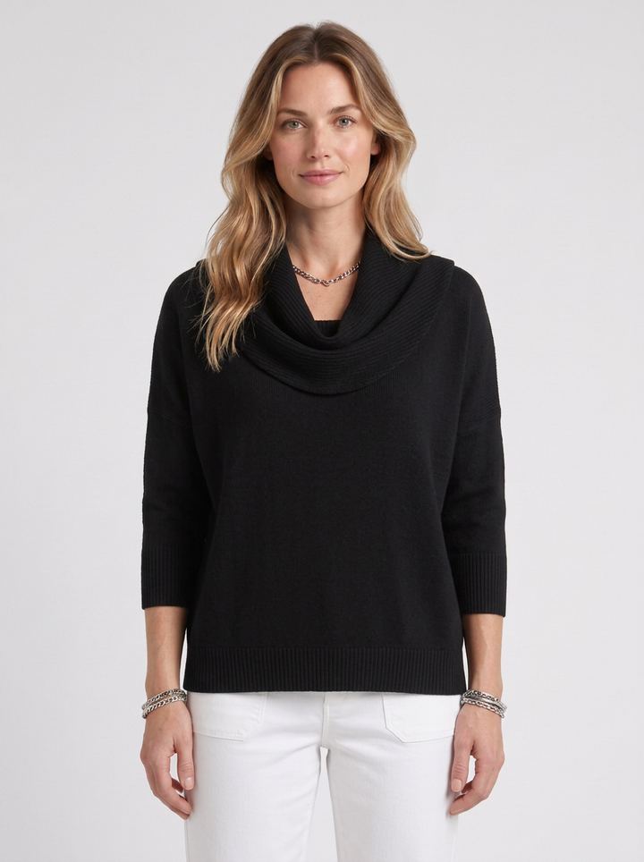 Draped-Neck Relaxed Jumper For Women