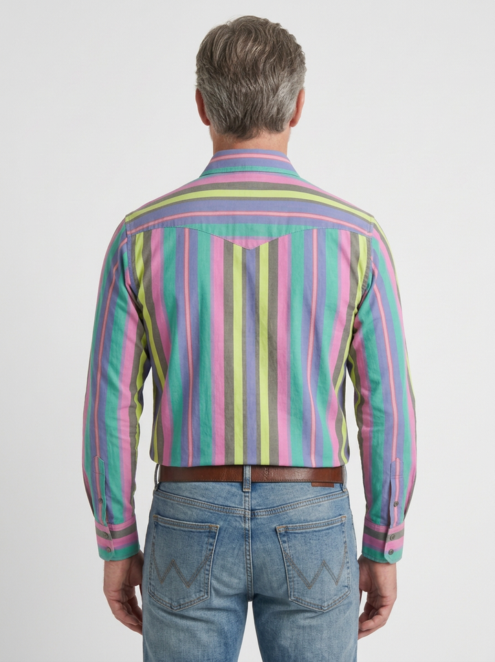 Classic Striped Long-Sleeve Shirt For Men