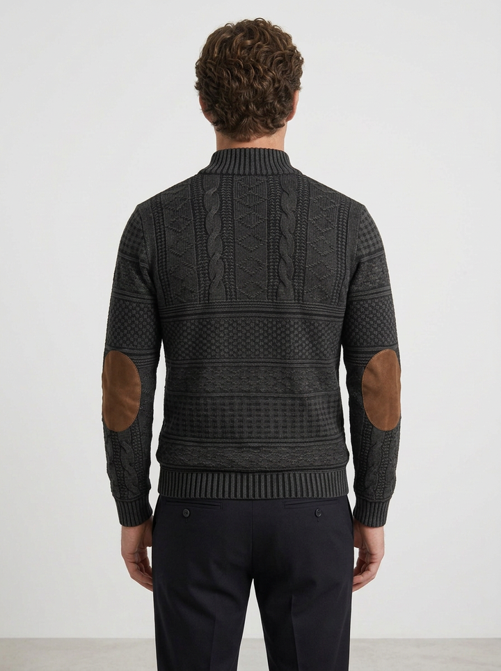 Casual Fit Zip Sweater with Urban Style for Men, view 3 - Elena Harper
