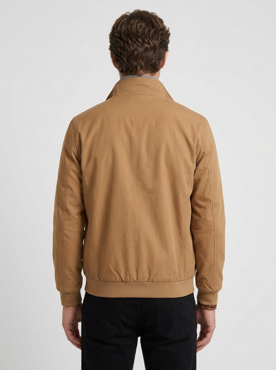 Men's Zip-Up Jacket and Turtleneck Sweater Set