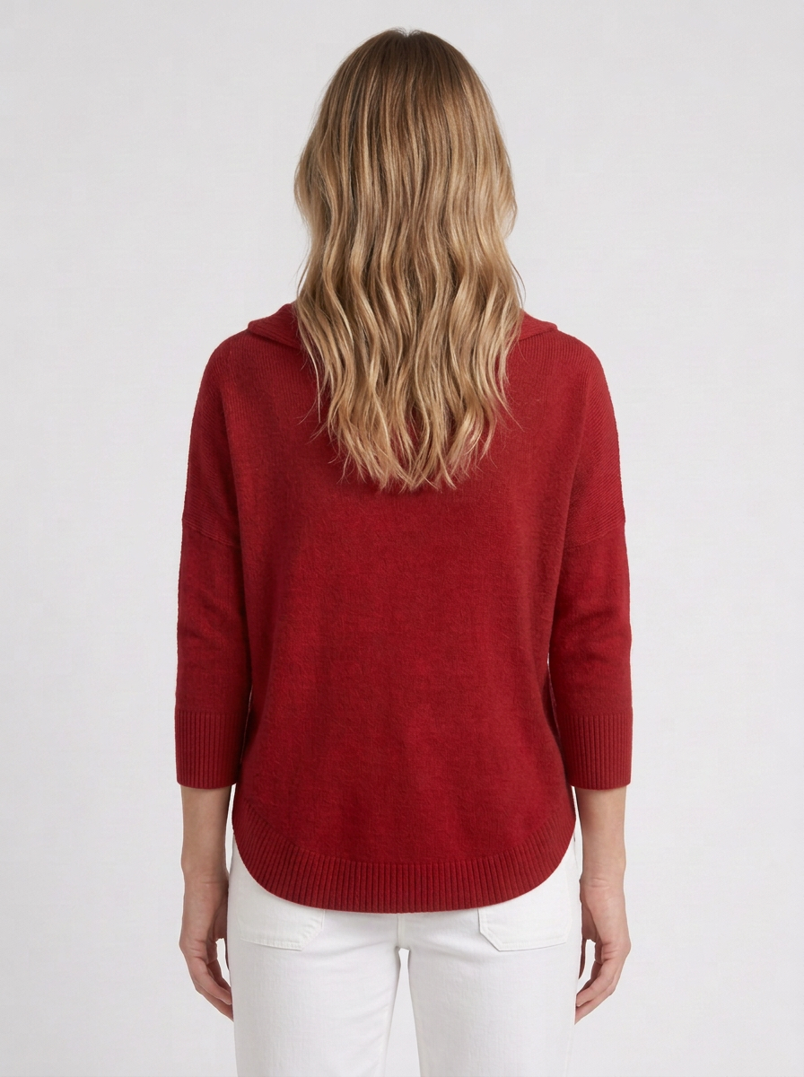 Draped-Neck Relaxed Jumper For Women
