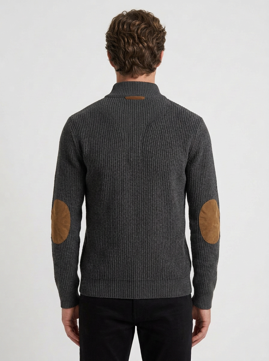 Textured Henley Pullover with Raglan Sleeves for Men, view 7 - Elena Harper
