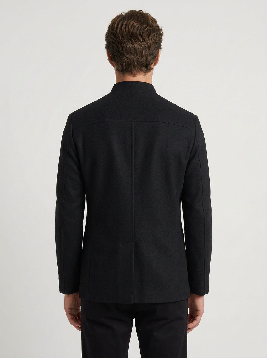 Men's Wool High Collar Jacket