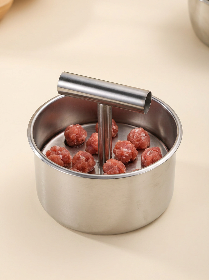 Stainless Steel Meatball Maker For 6 Or 12 Portions, view 4 - Elena Harper